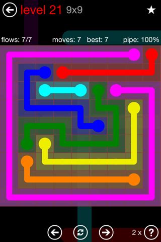 level 21 9x9 flow free|Flow Free Solutions .
